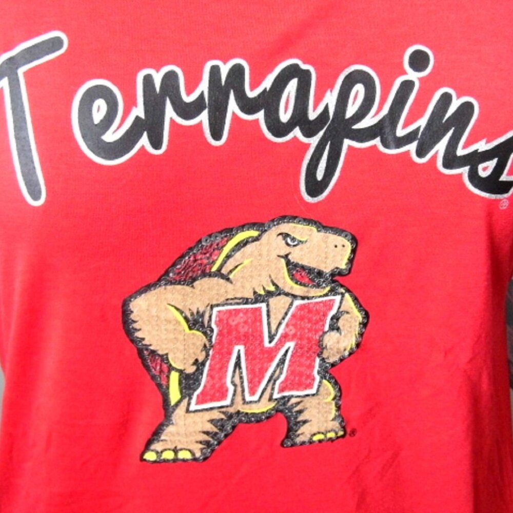 Juniors Maryland Terrapins Red T-Shirt, Medium